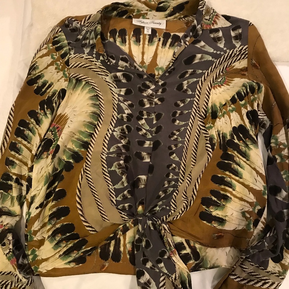 Tie front blouse